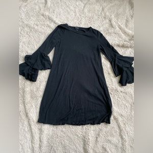 Girls black formal long sleeve dress